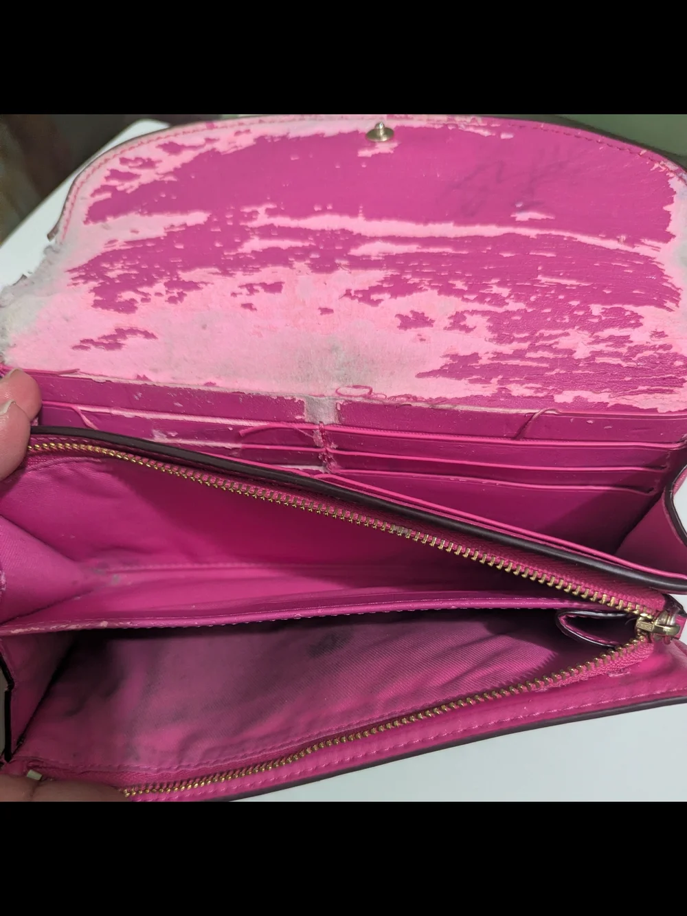 Coach Two-Tone Pink and Brown Leather Wallet